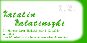 katalin malatinszki business card